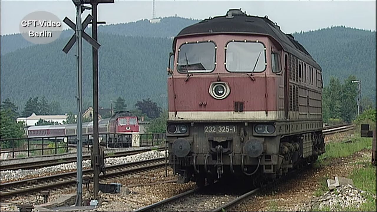 Bahnbetrieb in Saalfeld in den neunziger Jahren.