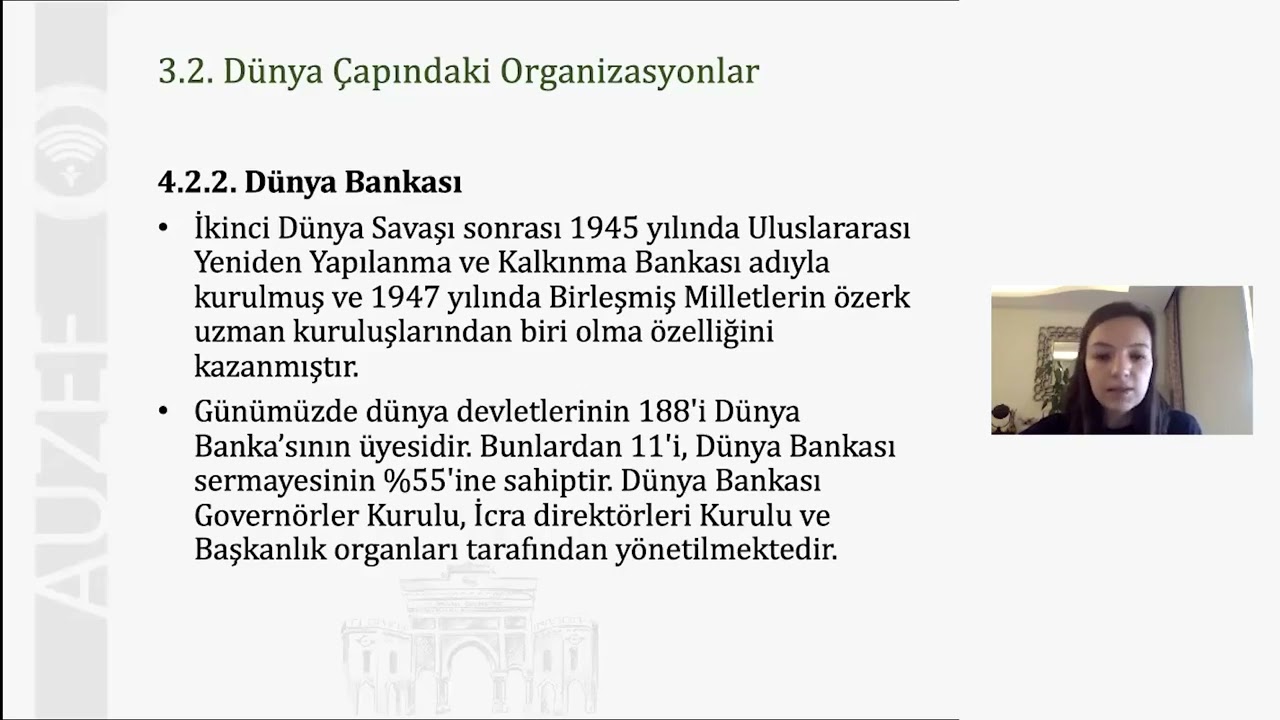 3  Uluslararası Organizasyonlar