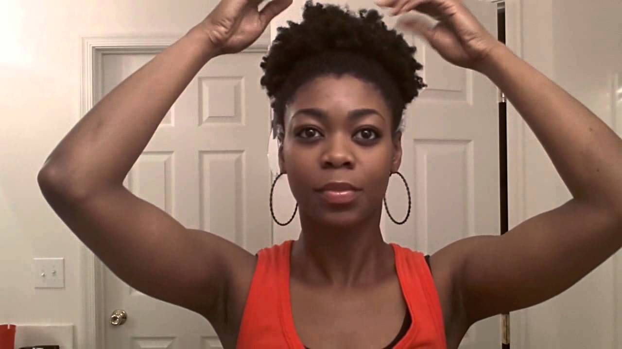 4C Natural Hair - High Puff Tutorial