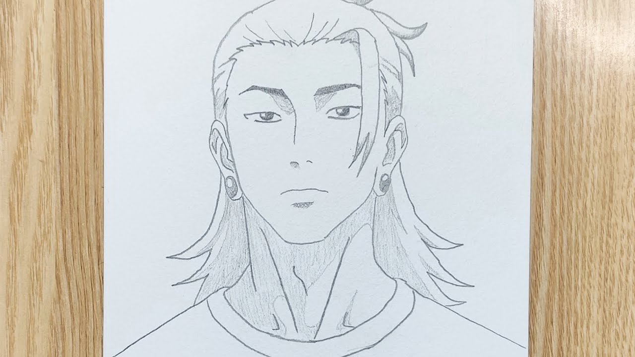 Cara menggambar Geto Suguru mudah untuk pemula || menggambar anime mudah