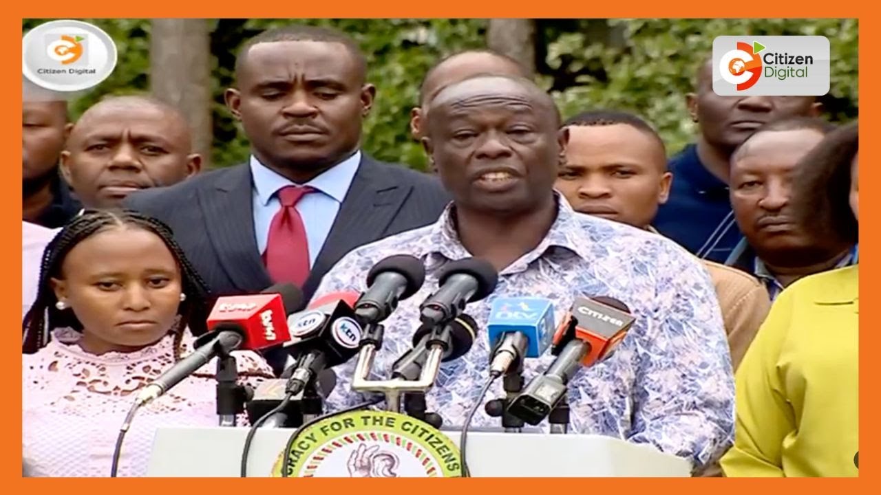 FORMER DEPUTY PRESIDENT RIGATHI GACHAGUA BRIEFING