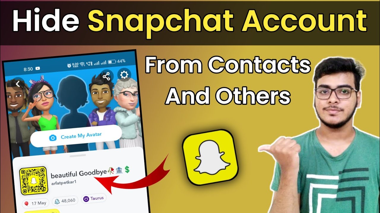 How To Hide Snapchat Account From Contacts | Snapchat Account Hide Kaise Kare