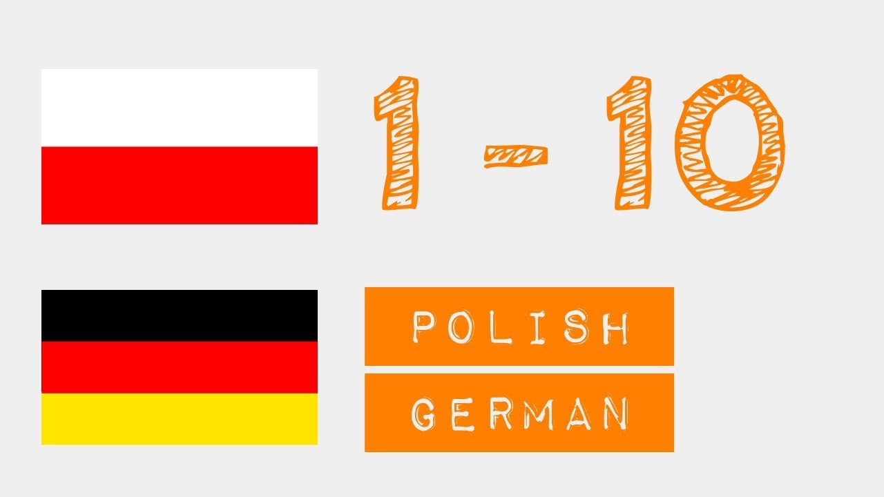 Zahlen von 1 bis 10 auf  - Polnisch - Deutsch