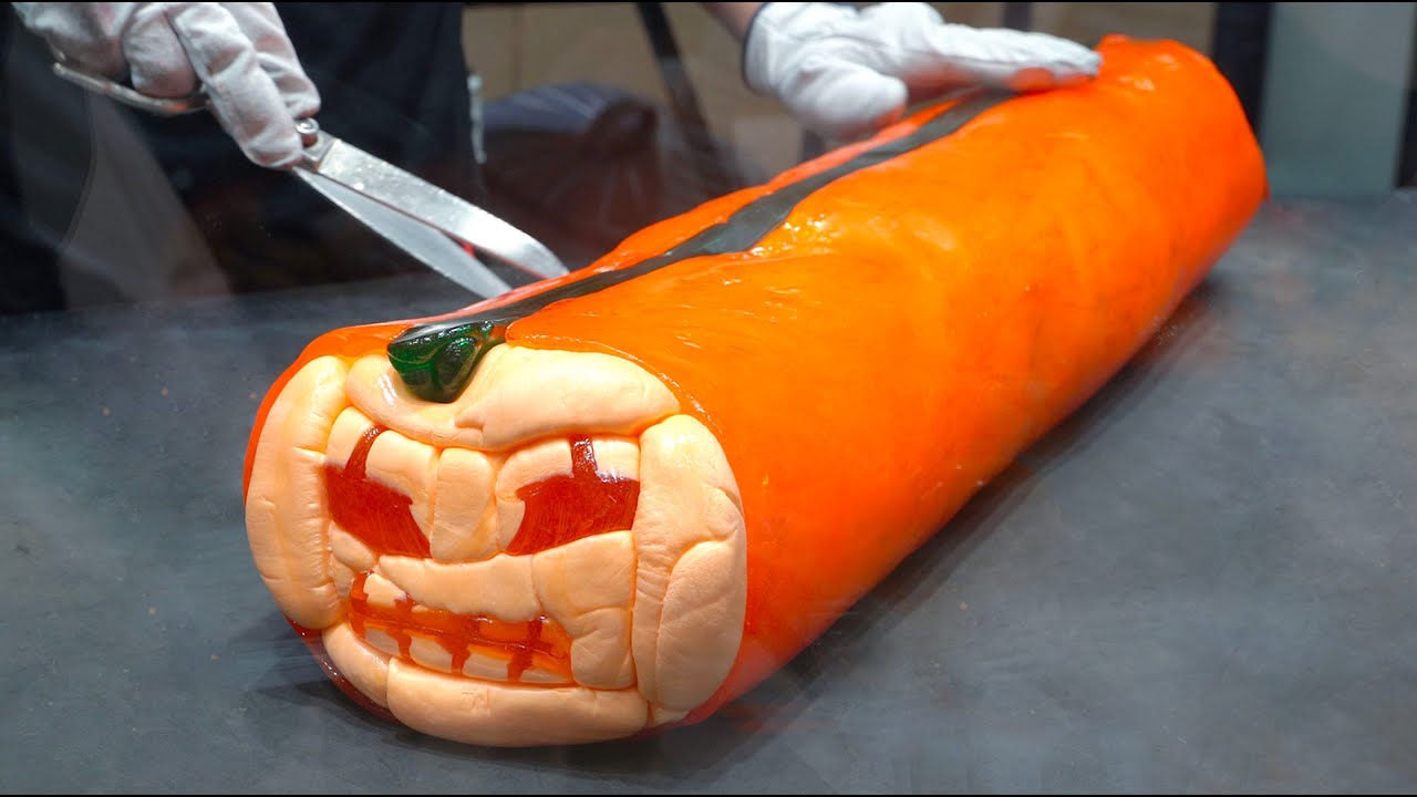 🎃🎃🎃 Удивительное изготовление конфет ручной работы - Тыква на Хэллоуин - Японская уличная еда