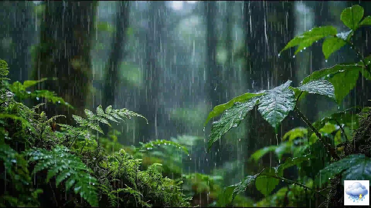 🌲 Forest Rain on Leaves LIVE for Deep Sleep & Meditation