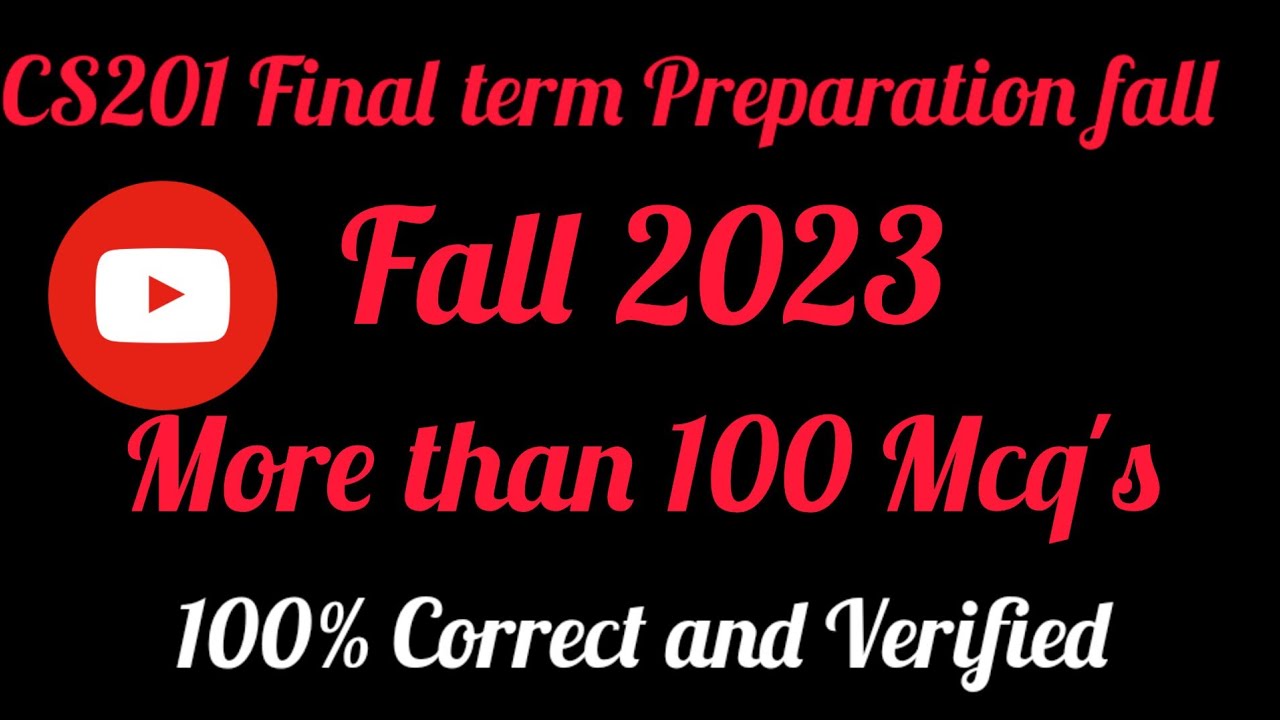 Cs201 Final Term Preparation fall 2023 || #cs201_FinalTerm #cs201_Objective_Preparation