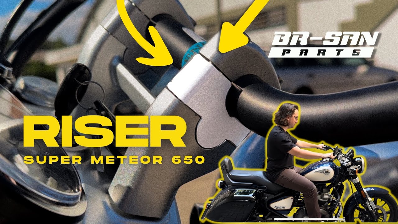 MELHOROU O CONFORTO? TESTE DO RISER PARA A SUPER METEOR 650 #royalenfieldbrasil #supermeteor650