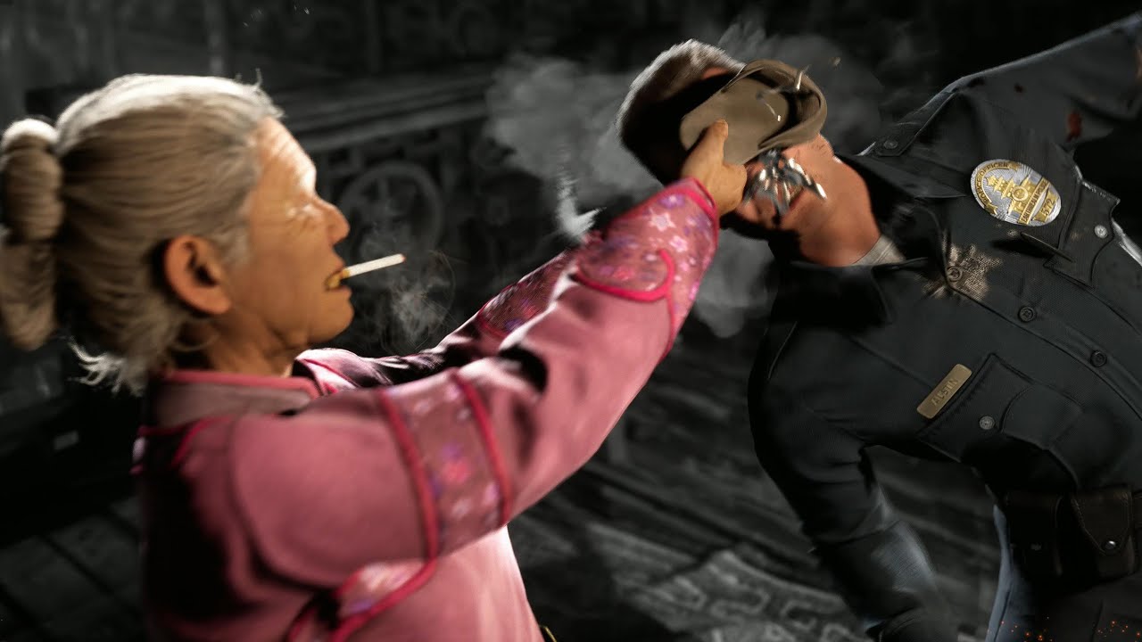 Madam Bo Beats T-1000 With Her Slipper & Lights Him With the Cigarette