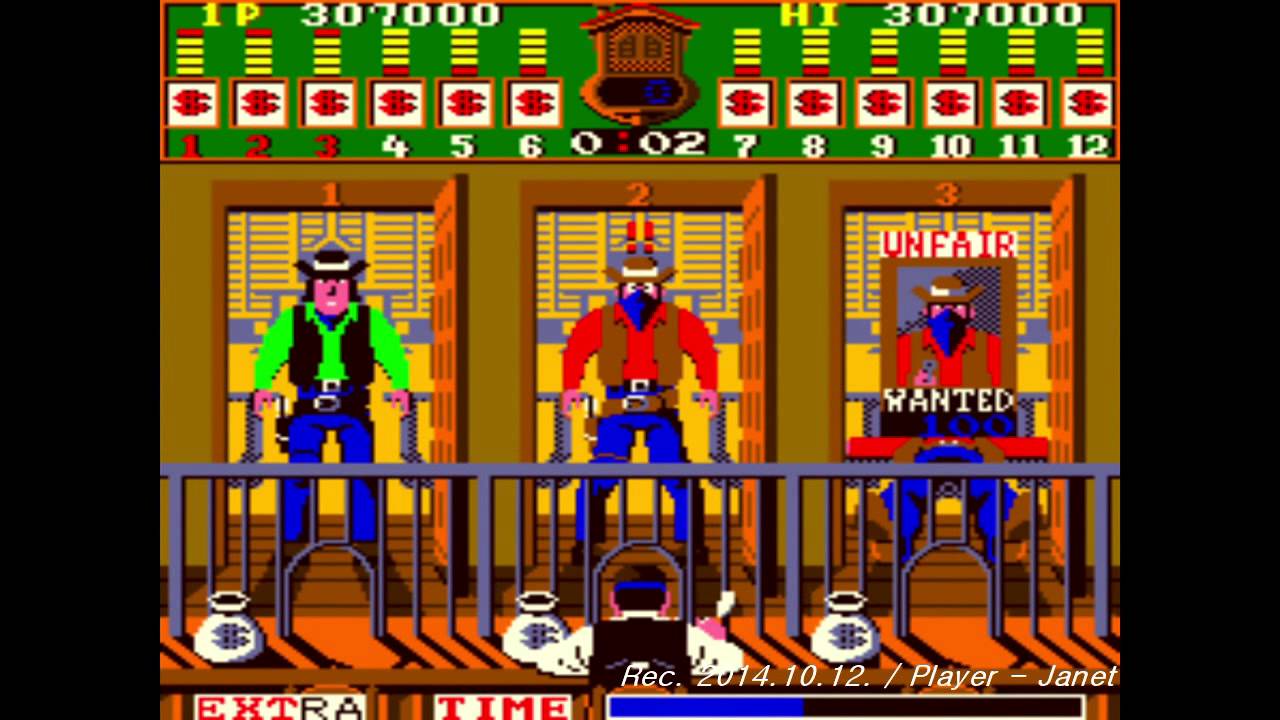 Bank Panic Arcade game playthrough (Until to take First EXTRA Bonus)