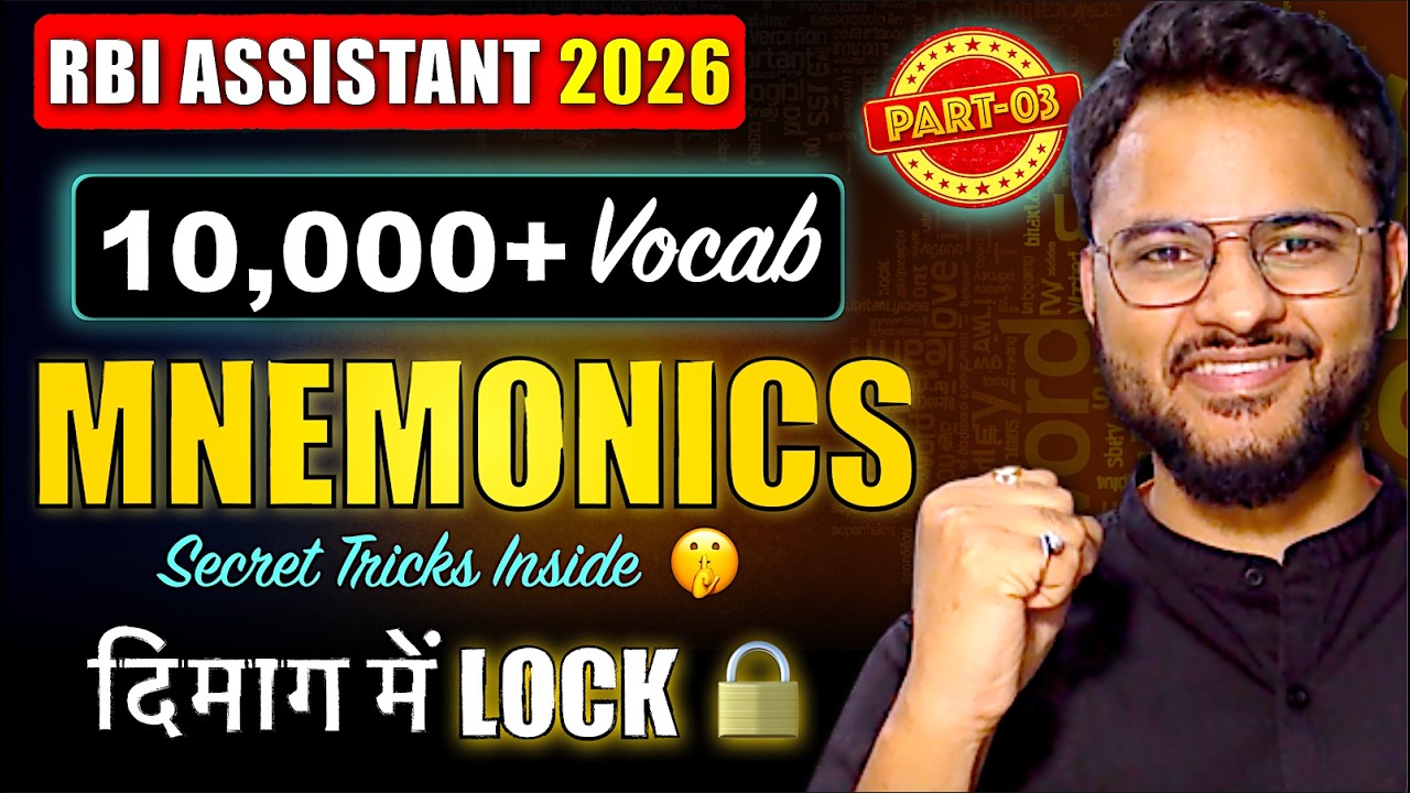 RBI Assistant English | RBI Assistant 2026- 10000 Vocabulary Series for All Govt Exams