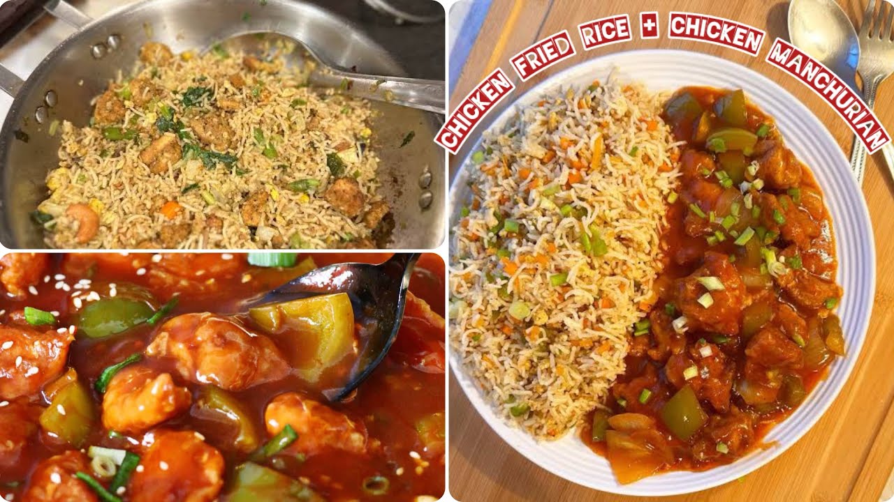 Restaurant Style Chicken Fried Rice & Chicken Manchurian | Easy Chinese Recipe Step by Step