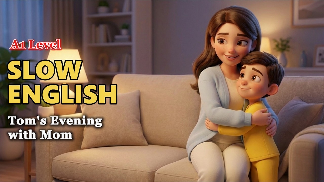 Tom's Evening with Mom | Easy English Listening Practice (A1 Level)
