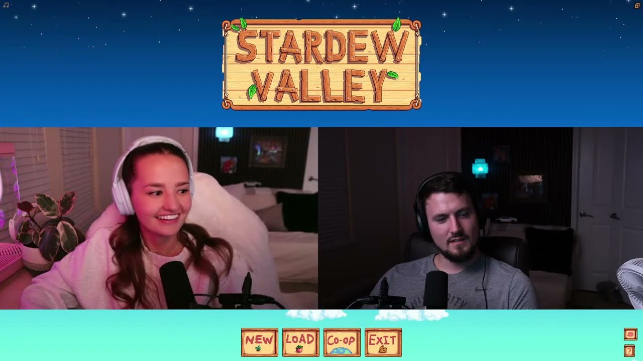My Fiancé Teaches Me Stardew w/ @maddyisyoung (on twitch streaming her pov too)