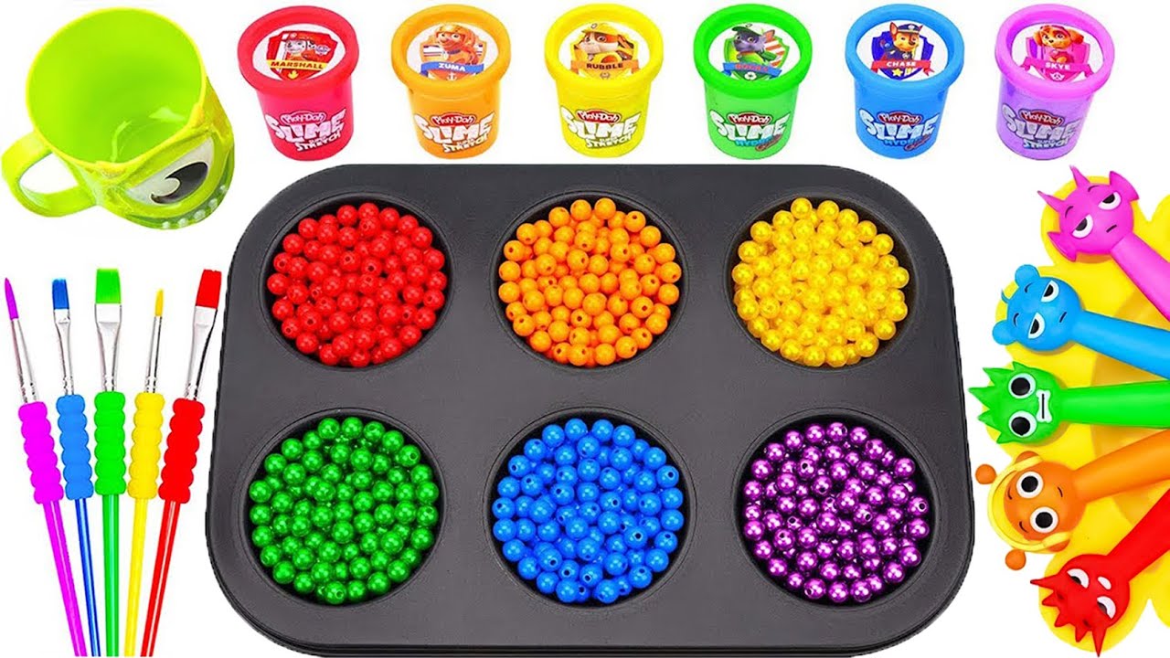 Satisfying Video | How to Make Rainbow Beads by Mixing Slime with SPRUNKI Candy Relaxing ASMR Sounds