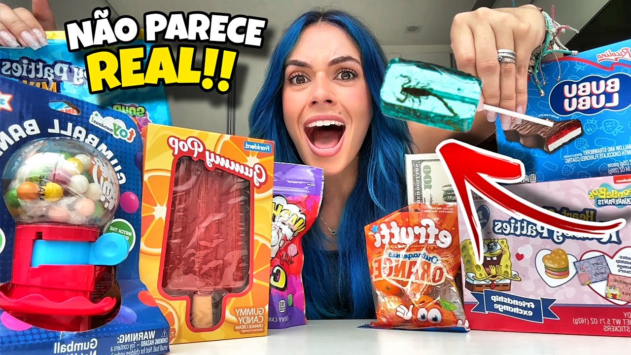 PROVANDO DOCES BIZARROS E GIGANTES DOS EUA!!