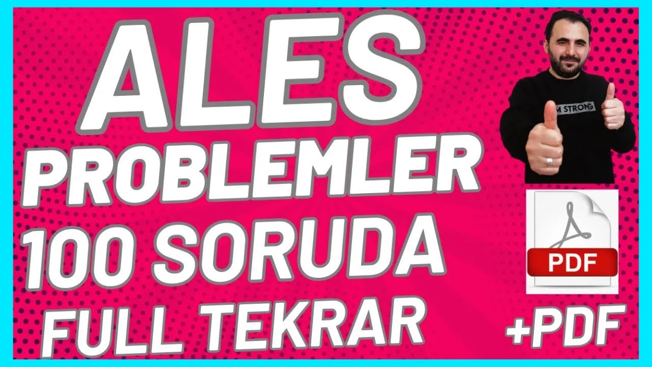 2024 ALES Problemler 100 Soruda Full Tekrar| ÜCRETSİZ +PDF| 2024 ALES Matematik Problemler ÖSYM Tarz