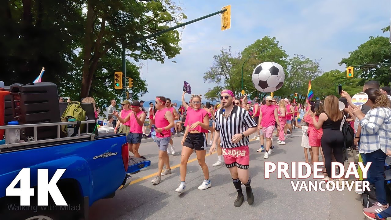 VANCOUVER CITY 4K - PRIDE DAY ( Part 1) Pacific St CANADA