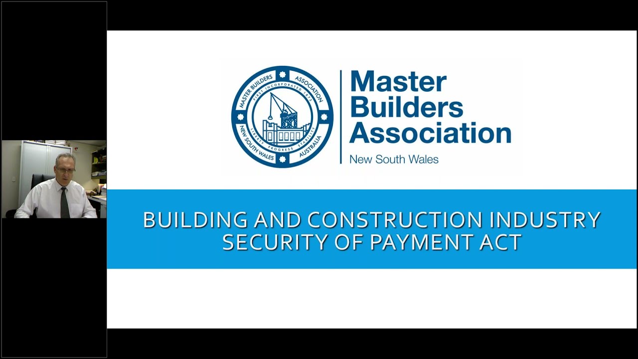Security of Payment Act Update - MBA Webinar