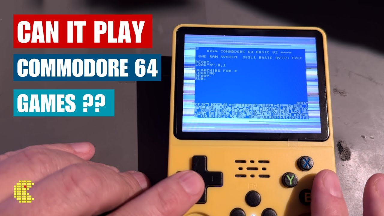 Testing the R36S handheld RETRO CONSOLE - Can it run COMMODORE 64 games ? - Great fun for low price