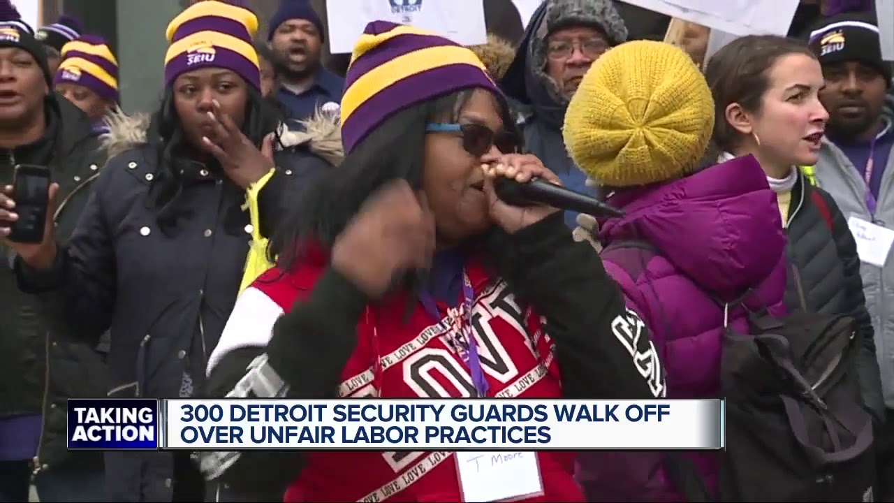 Downtown security guards walk off over unfair labor practices