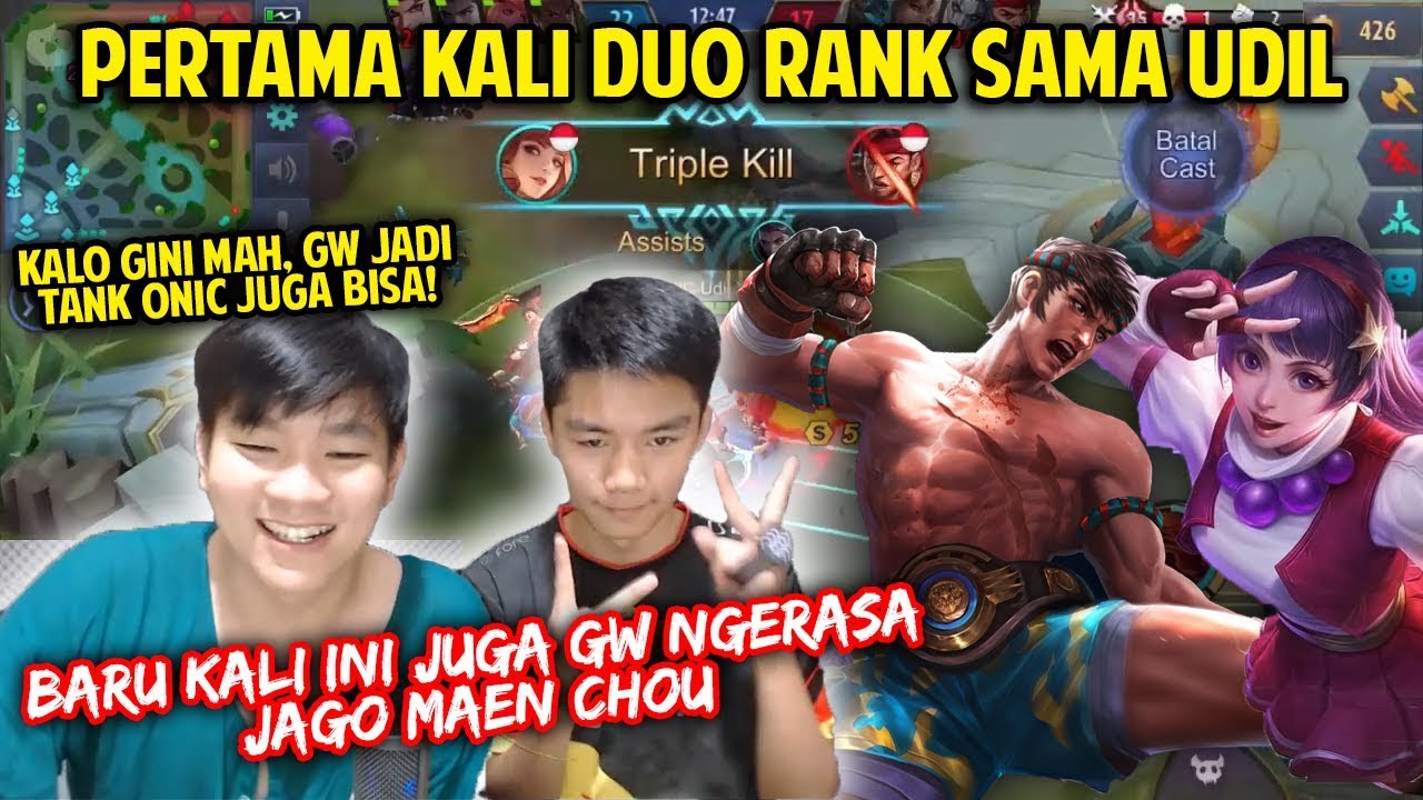 DUO RANK WITH UDIL, GAME KOK BERASA JADI GAMPANG BANGET YA?? - Mobile Legends