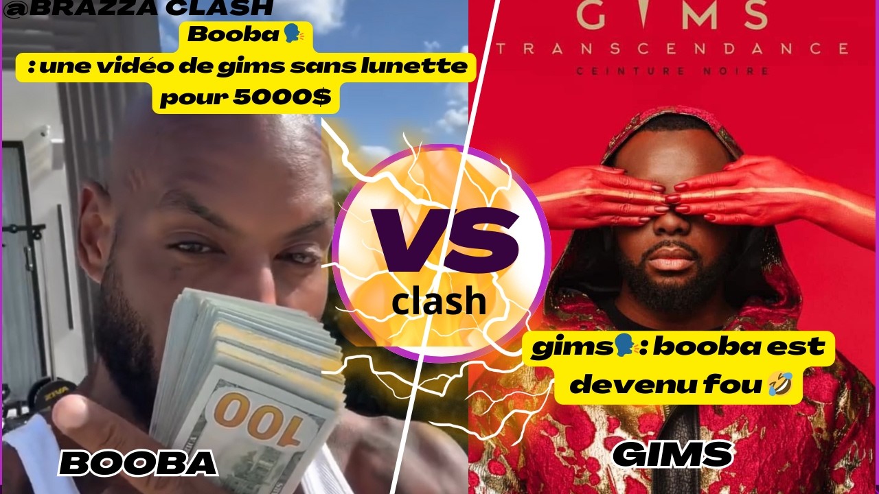 BOOBA VS GIMS clash 5000$ pour une vidéo de gims sans lunette #rap #rapfrancais #rapfr #clashroyale
