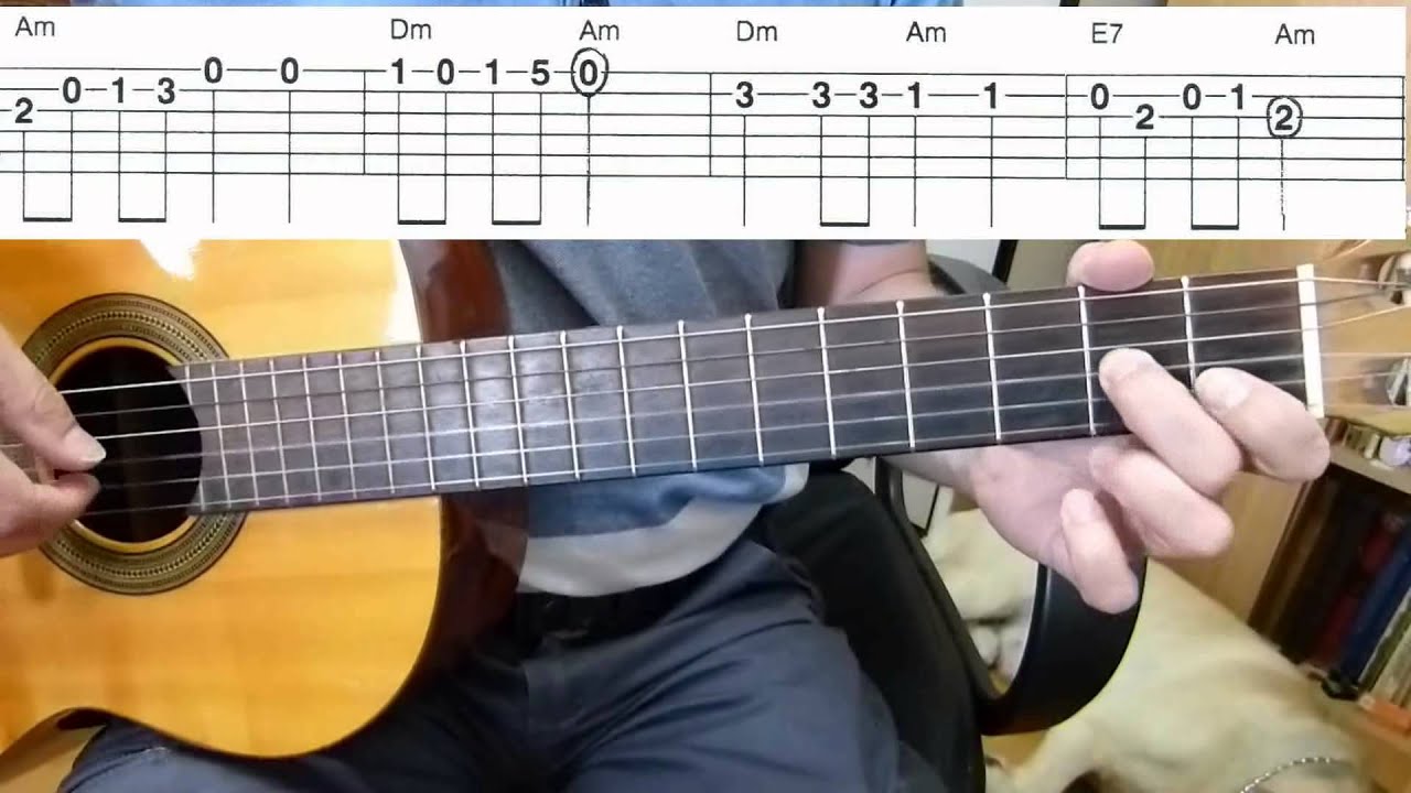 שיעור גיטרה - התקווה + טאבים Hatikva - Easy Guitar tutorial + TAB