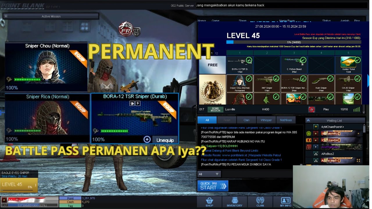 BELI BATTLE PASS DAPAT PERMANEN APA AJA?? DAPAT APA ENGGAK YA- POINT BLANK