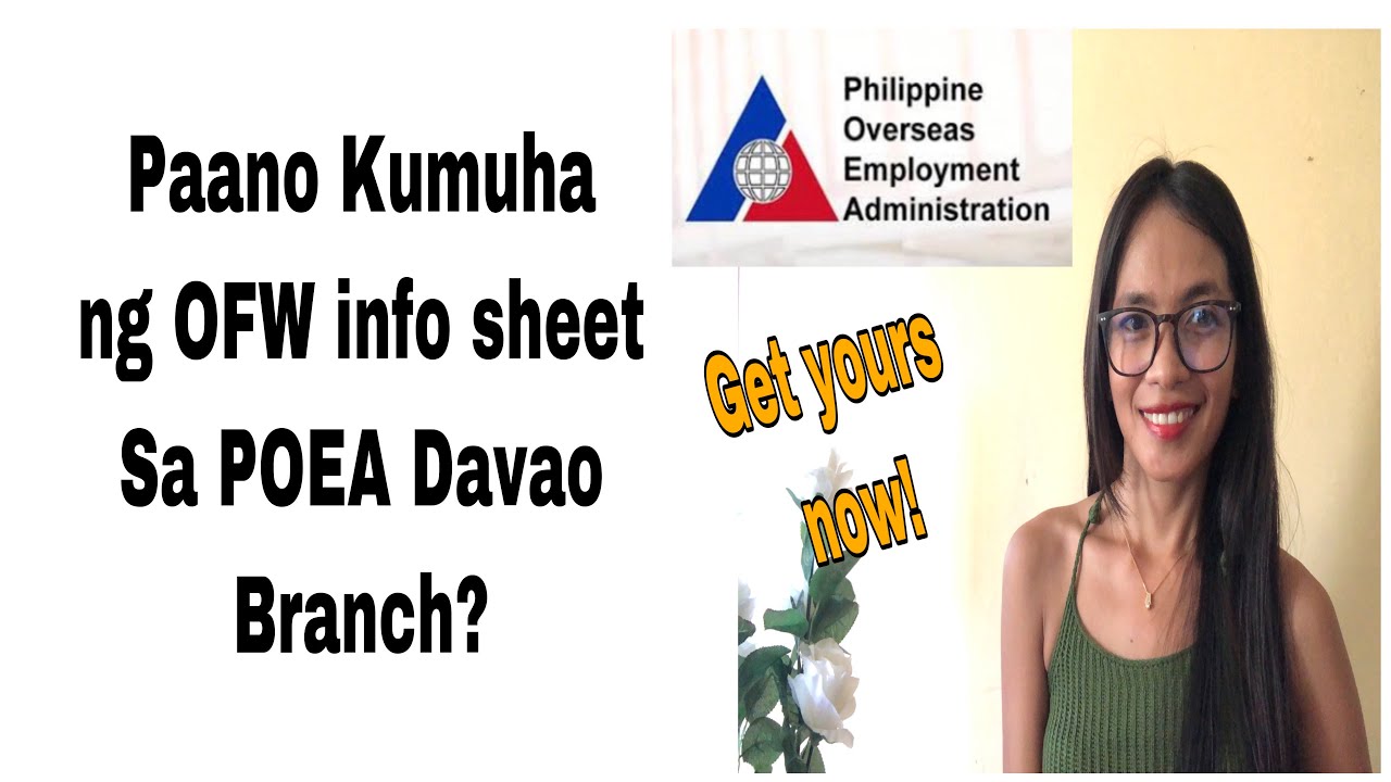 Paano Kumuha ng OFW Information Sheet sa POEA Davao City Branch