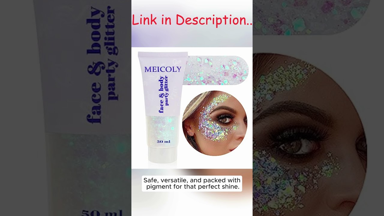 MEICOLY Clear White Body Glitter #amazonessentialfinds #makeup #amzonproduct #beauty #amazonehaul