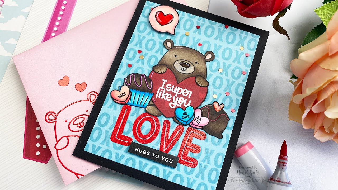 Fussy Cut Valentine: featuring our Love You Beary Much February 2021 Card Kit
