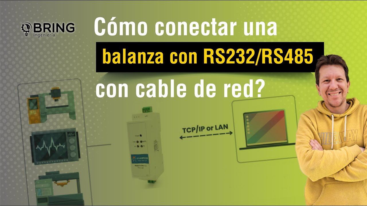 Como conectar una balanza o equipo con RS232 o RS485 a distancia por cable de red?
