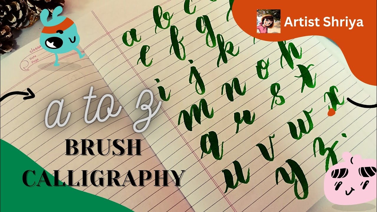 Small letters calligraphy / brush calligraphy / brush calligraphy for beginner's / artist shriya