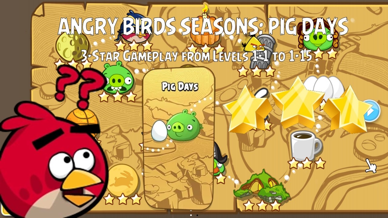 Angry Birds Seasons Pig Days 3 Star Gameplay