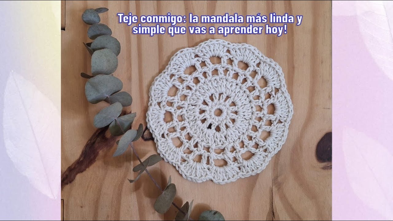 Aprende a tejer esta mandala a crochet, paso a paso. #crochetparaprincipiantes #crochet #mandala