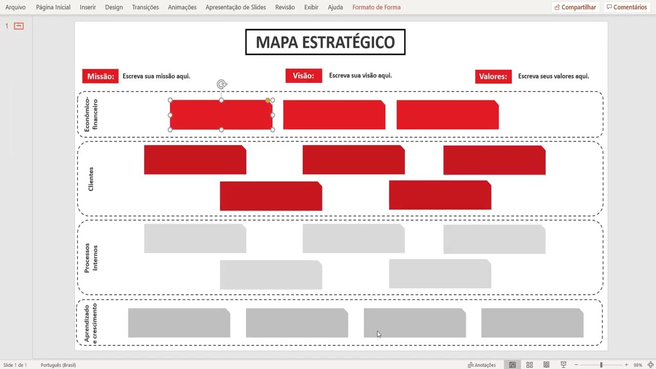 Como preencher um BSC - Balanced Scorecard