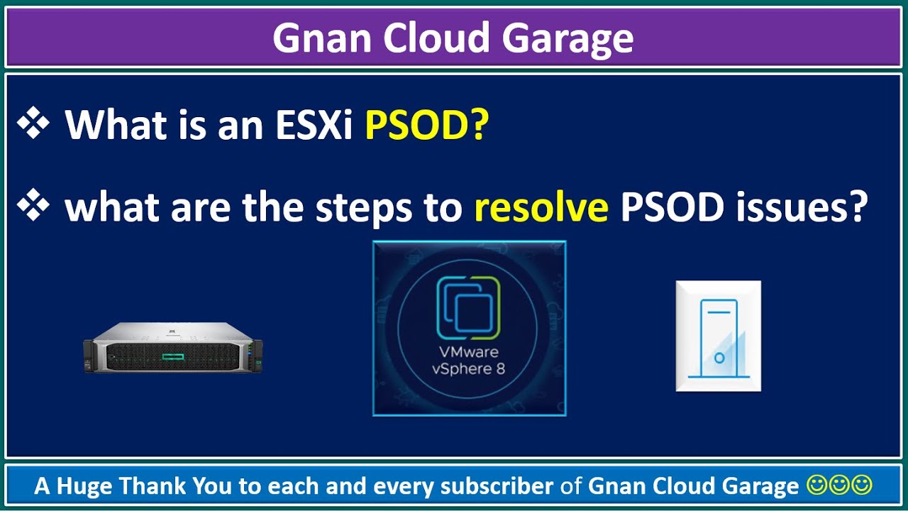What is an ESXi PSOD, and what are the steps to resolve PSOD issues?