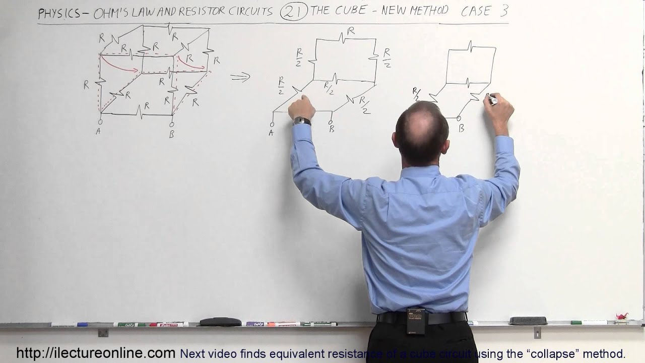 Physics 42   Ohm's Law and Resistor Circuits (21 of 23) The Cube: New Method Case 3