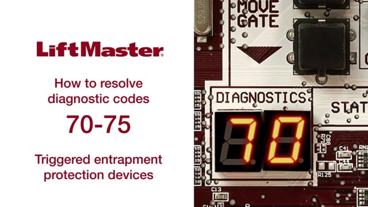 LiftMaster - Error Code 70 thru 75 - Gate Operator Troubleshooting