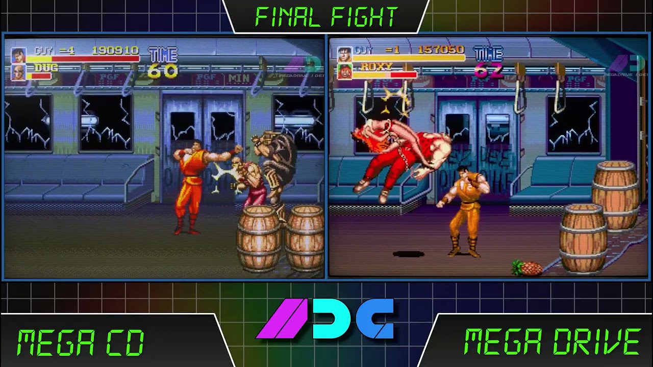 Final Fight CD (USA) #Vs Final Fight MD #LongPlay #comparison