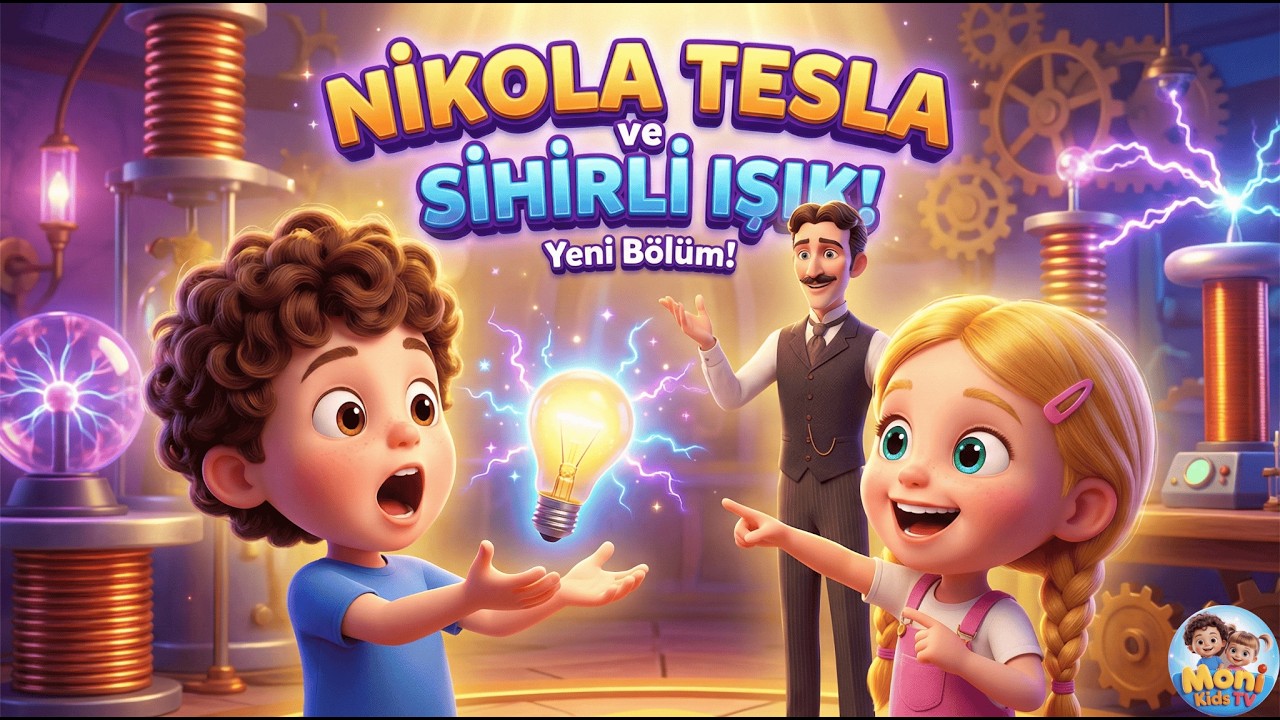 Çocuk Şarkıları - Nikola Tesla ile Bilim Öğreniyoruz - 4K/3D Pixar Tarzı Eğitici Çizgi Film