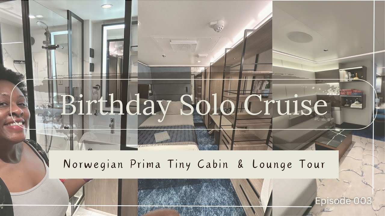 Тур на Norwegian Prima Studio Cabin & Solo Lounge | Мой одиночный круиз на день рождения! 🥳