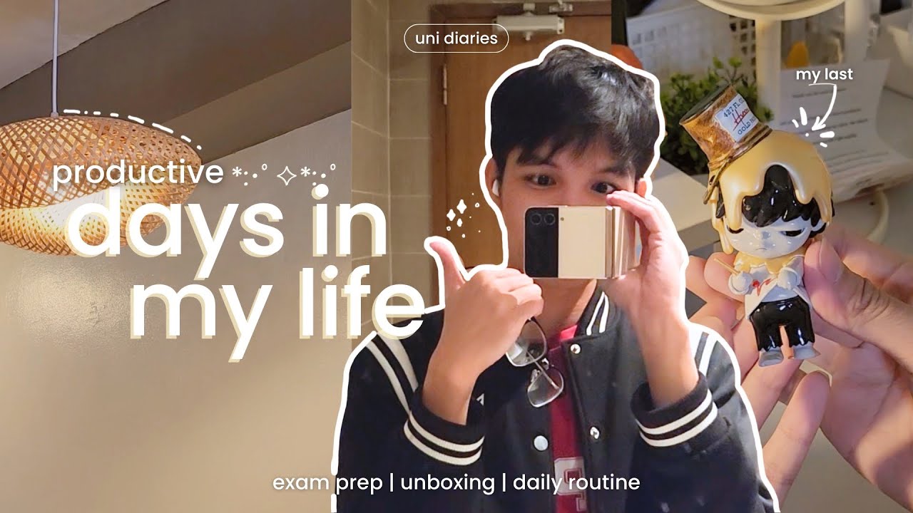 Productive Study Vlog: Exam Prep 📚, Unboxing 📦, & Aesthetic Daily Routine ✨