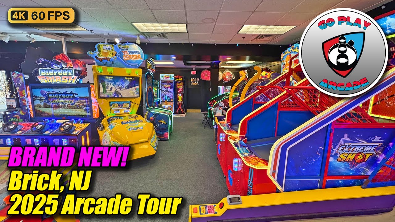 NOW OPEN! Go Play Arcade (Brick NJ), December 2025 arcade tour, new 4K full walkthrough