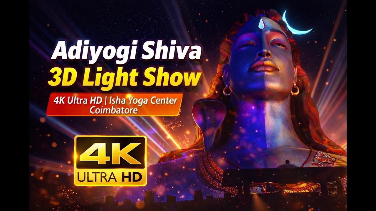 Проекционное световое шоу Adiyogi 3D – Полное видео | Фонд Иша