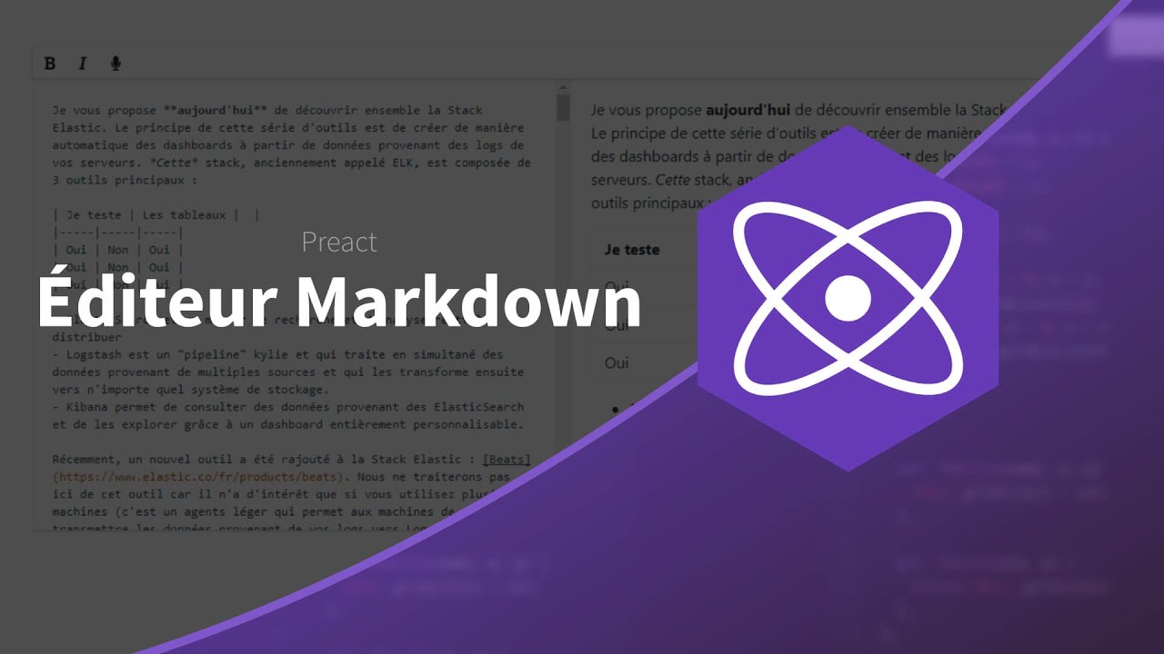 Tutoriel Preact : Créer un éditeur Markdown