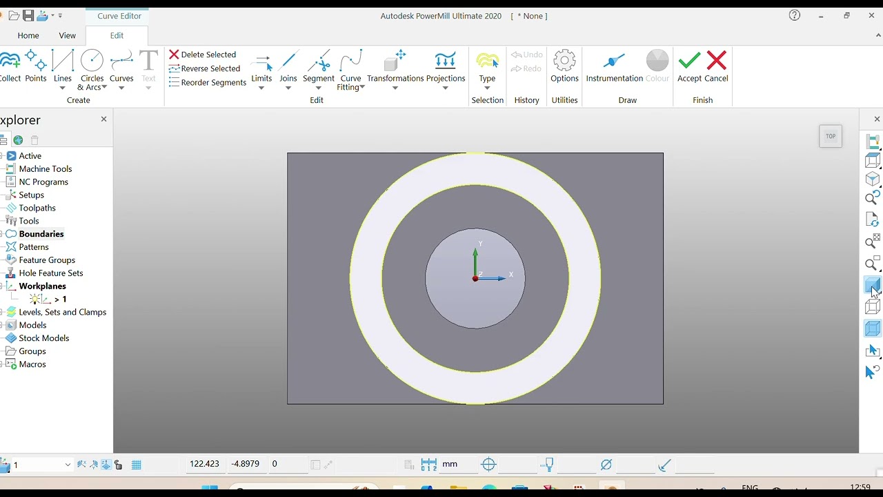 powermill 2020 constent z for finish model