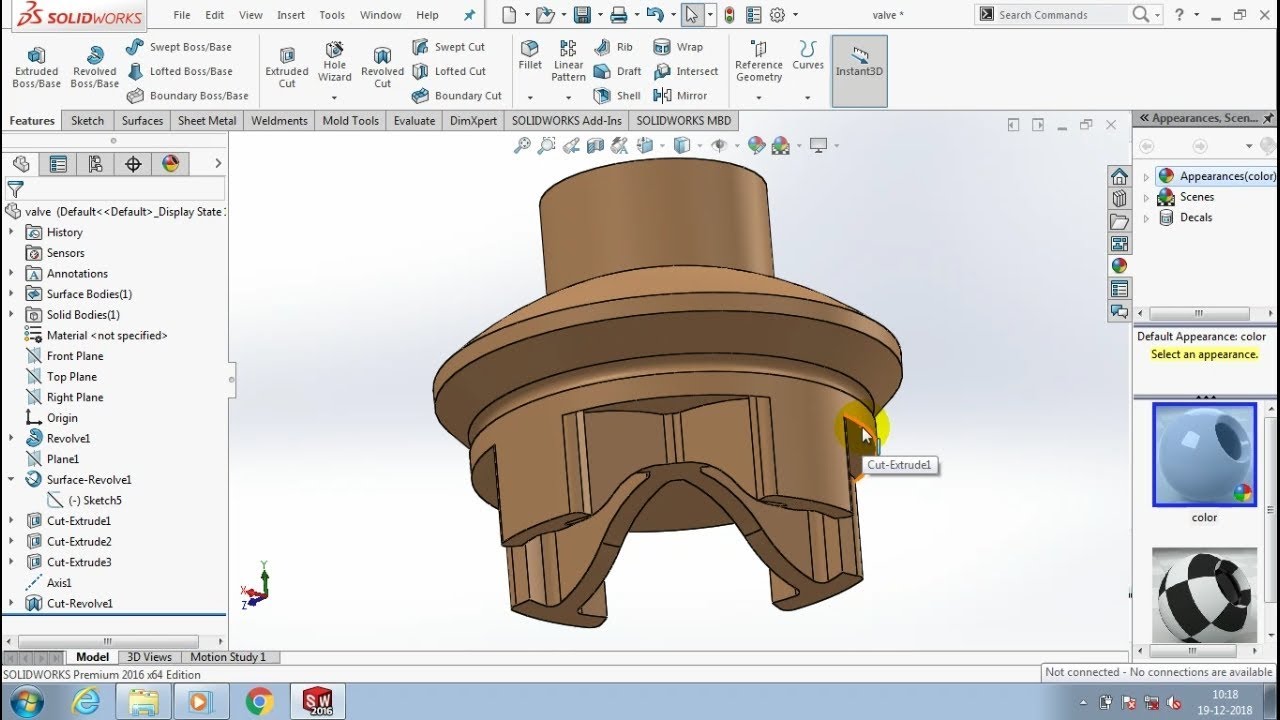 VALVE | PART 4 | STOP VALVE COMPLETE TUTORIAL| SOLIDWORKS