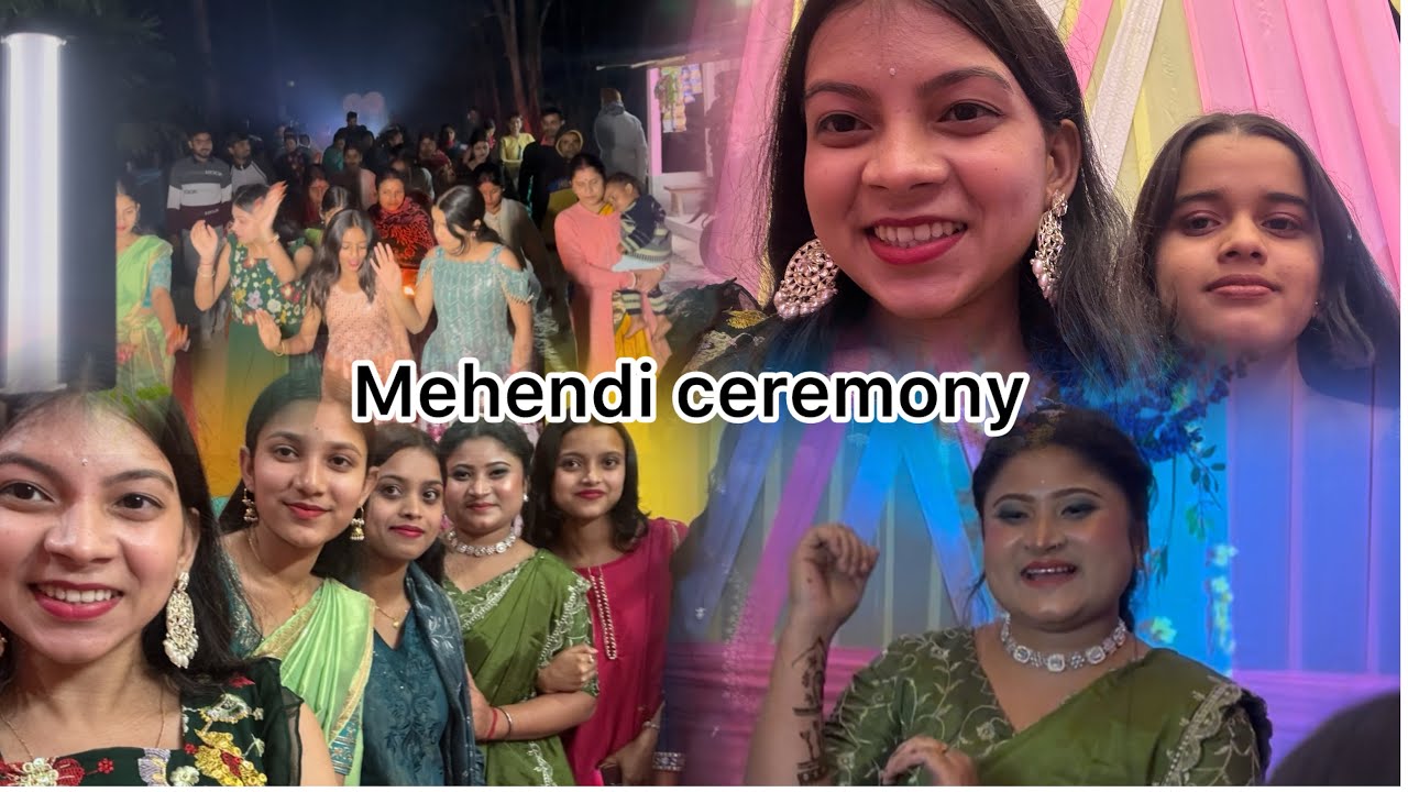 Mehendi ceremony ❤️🥰 খুব enjoy করলাম 😎🤘 #viralvlog #youtube #mehendiceremony #dance #assam 