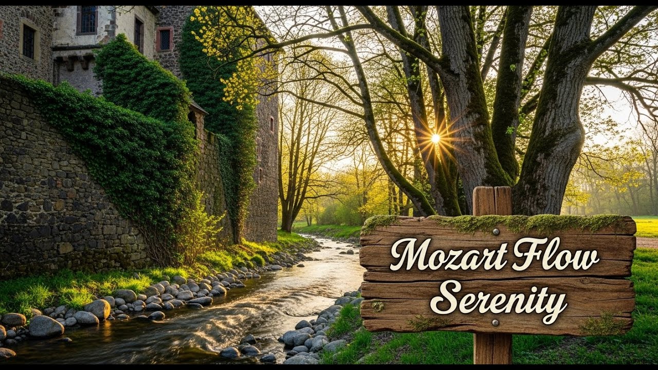 🧘 50 Stream Sounds for Stress Relief & Meditation | Mozart Flow Calm